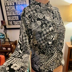 Vintage 90s Ruched Front Zip-Up Jacket